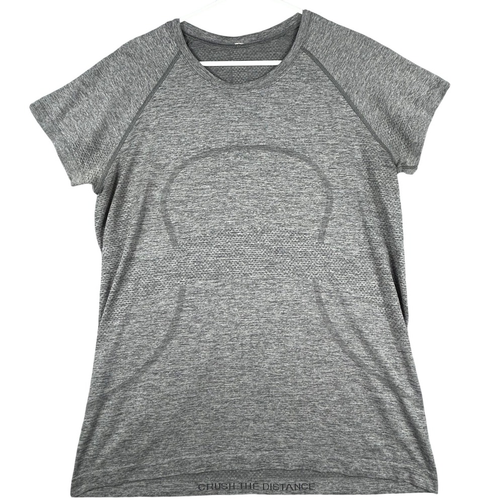 Lululemon Swiftly Tech Short Sleeve 2.0 Shirt Grey Heathered Women Size 14